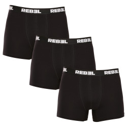 3PACK Boxers para hombre Nedeto Rebel negro (3NBR001)