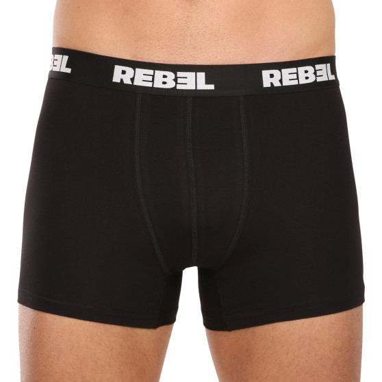 3PACK Boxers para hombre Nedeto Rebel negro (3NBR001)