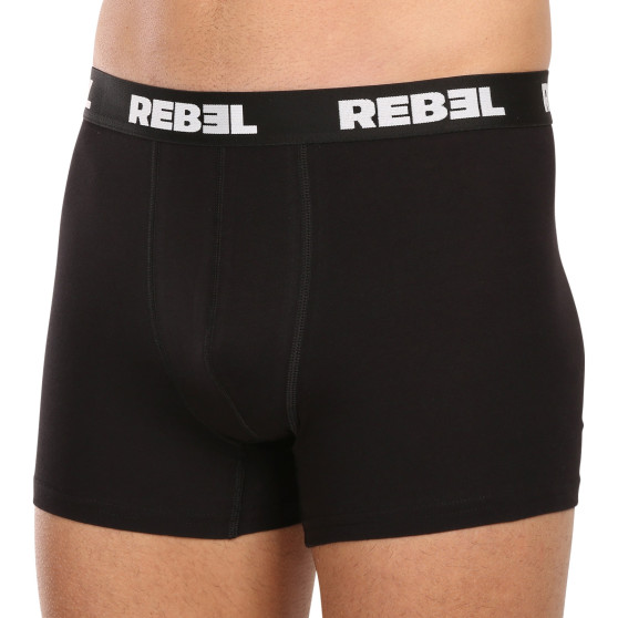 3PACK Boxers para hombre Nedeto Rebel negro (3NBR001)