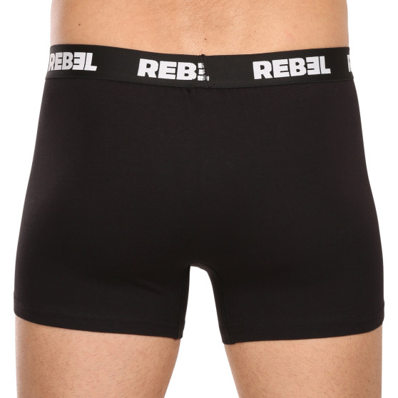 3PACK Boxers para hombre Nedeto Rebel negro (3NBR001)