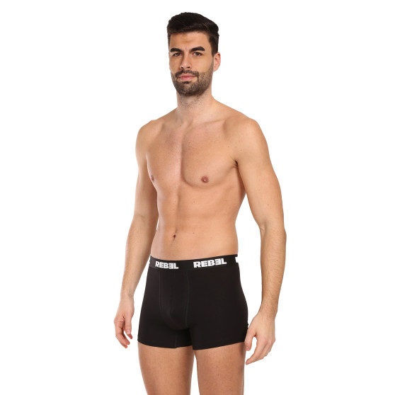 3PACK Boxers para hombre Nedeto Rebel negro (3NBR001)