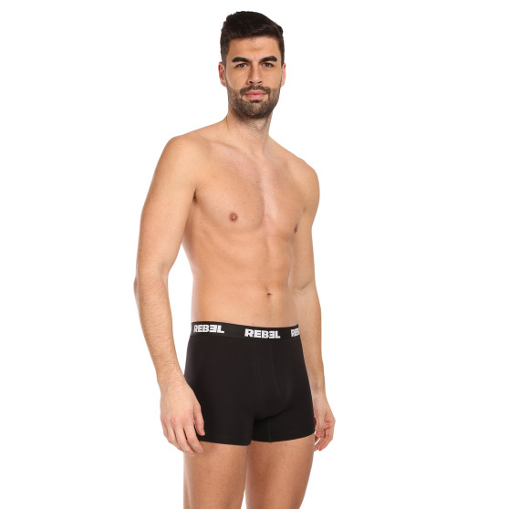 3PACK Boxers para hombre Nedeto Rebel negro (3NBR001)