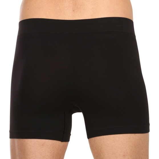 3PACK Boxers para hombre Nedeto bamboo sin costuras negro (3NDTB001S)