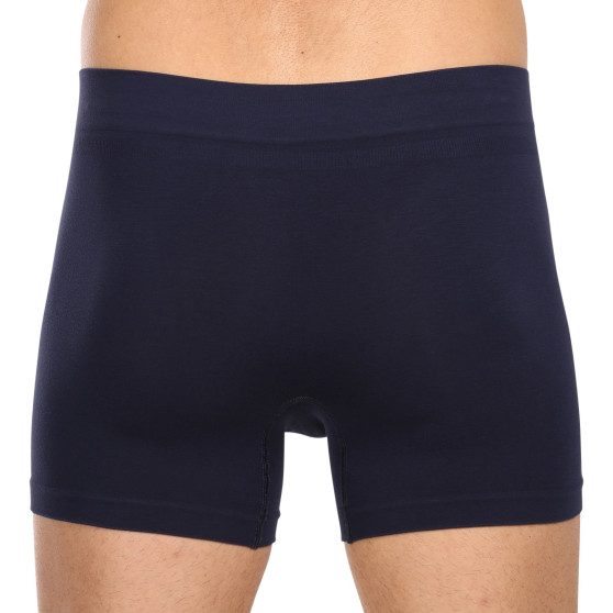 3PACK Boxers para hombre Nedeto bamboo azul sin costuras (3NDTB002S)