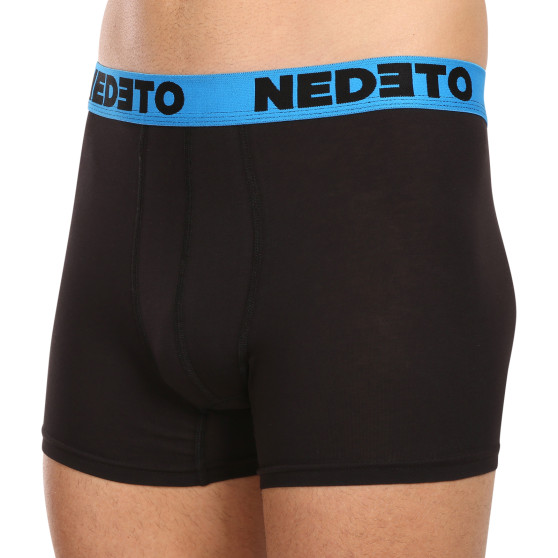 3PACK Boxers para hombre Nedeto negro (3NB002)