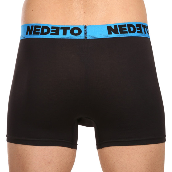 3PACK Boxers para hombre Nedeto negro (3NB002)