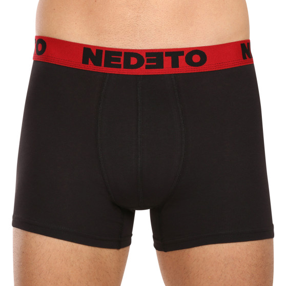 3PACK Boxers para hombre Nedeto negro (3NB002)