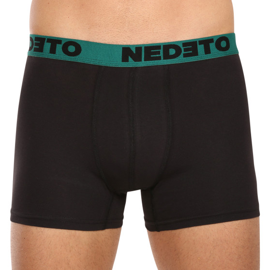 3PACK Boxers para hombre Nedeto negro (3NB002)