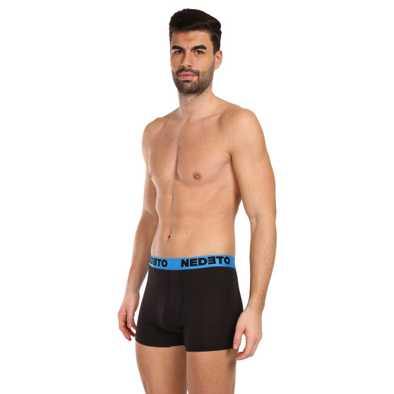 3PACK Boxers para hombre Nedeto negro (3NB002)