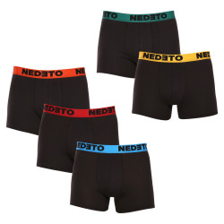 5PACK Boxers para hombre Nedeto negro (5NB002b)