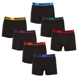 7PACK Boxers para hombre Nedeto negro (7NB002b)