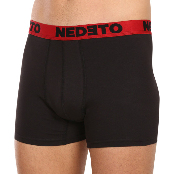 7PACK Boxers para hombre Nedeto negro (7NB002b)