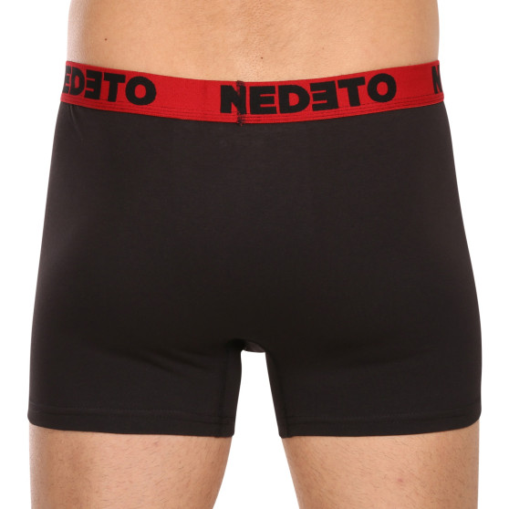 7PACK Boxers para hombre Nedeto negro (7NB002b)