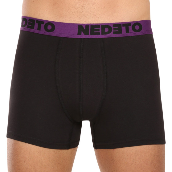 7PACK Boxers para hombre Nedeto negro (7NB002b)