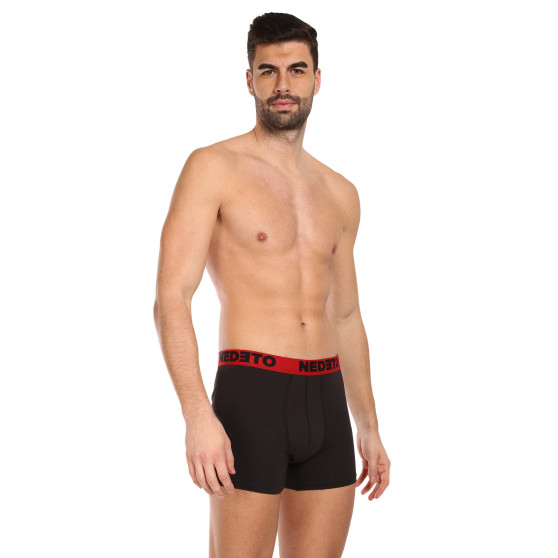 7PACK Boxers para hombre Nedeto negro (7NB002b)