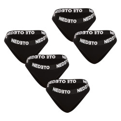 5PACK bragas de mujer Nedeto negro (5NKB001)