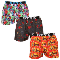 3PACK short hombre Styx art sports goma multicolor (3B15245)