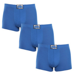 3PACK Boxers para hombre Styx goma clásica azul (3Q1167)