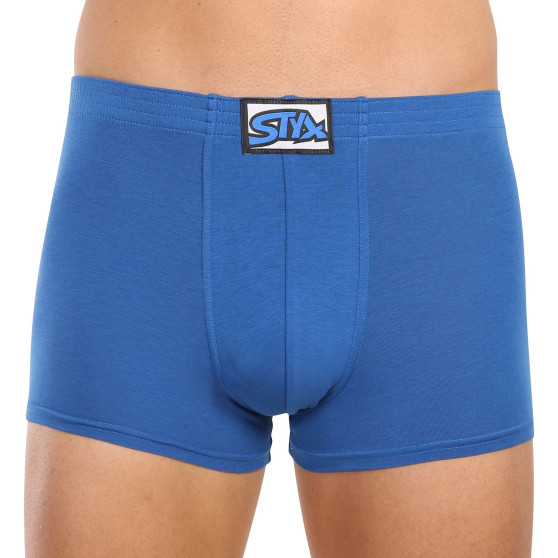 3PACK Boxers para hombre Styx goma clásica azul (3Q1167)