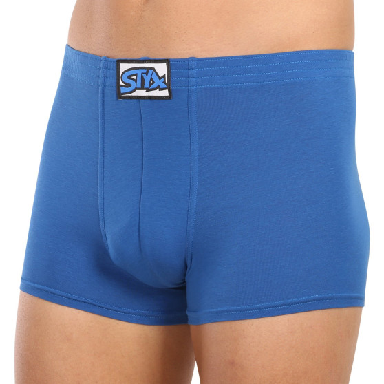 3PACK Boxers para hombre Styx goma clásica azul (3Q1167)