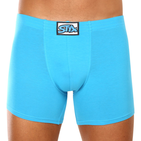 3PACK Boxers para hombre Styx long classic goma azul claro (3F1169)