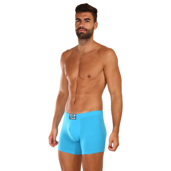 3PACK Boxers para hombre Styx long classic goma azul claro (3F1169)