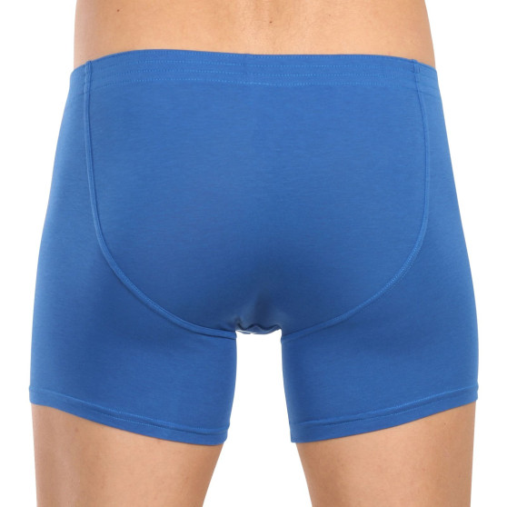 3PACK Boxers para hombre Styx largo clásico elástico azul (3F1167)