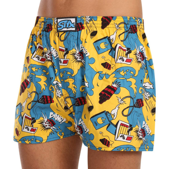 3PACK short hombre Styx art goma clásica sobredimensionado multicolor (3E16390)