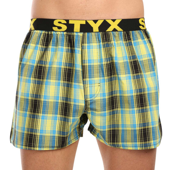 3PACK Calzones de hombre Styx deportivo elástico multicolor (3B102123)