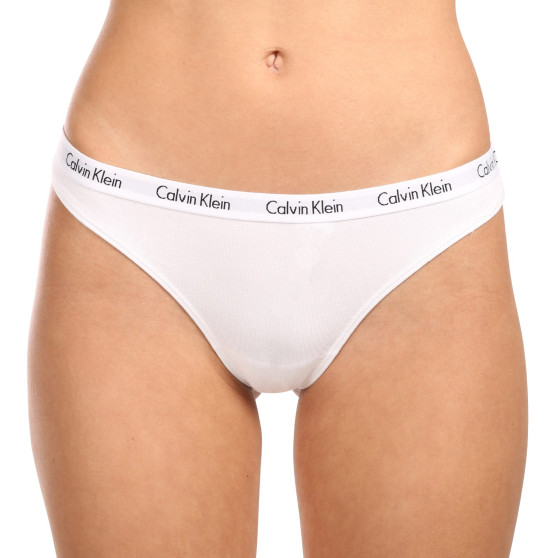 3PACK tanga de mujer Calvin Klein multicolor (QD3587E-WZB)