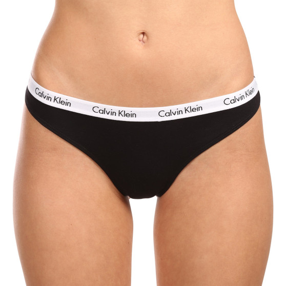 3PACK tanga de mujer Calvin Klein multicolor (QD3587E-WZB)