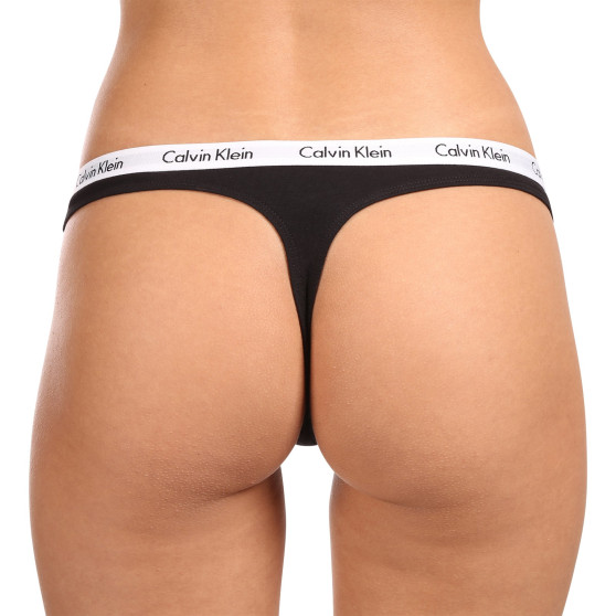 3PACK tanga de mujer Calvin Klein multicolor (QD3587E-WZB)