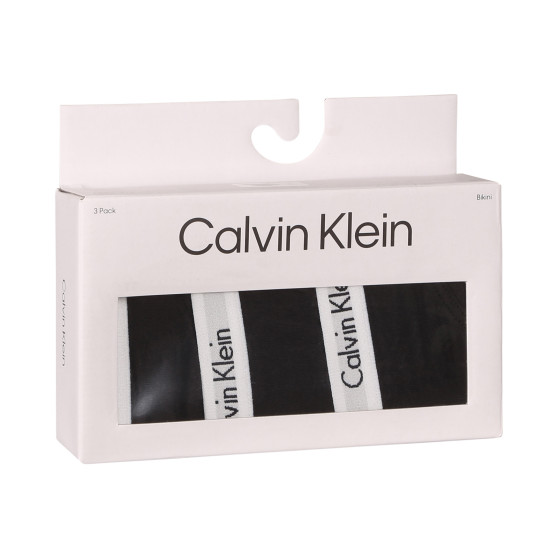 3PACK bragas de mujer Calvin Klein negro (QD3588E-001)