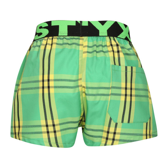 Pantalón corto para niños Styx elástico deportivo multicolor (BJ1011)