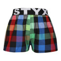 Pantalón corto para niños Styx elástico deportivo multicolor (BJ1012)