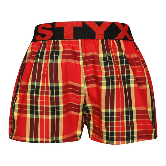 Pantalón corto para niños Styx elástico deportivo multicolor (BJ1014)