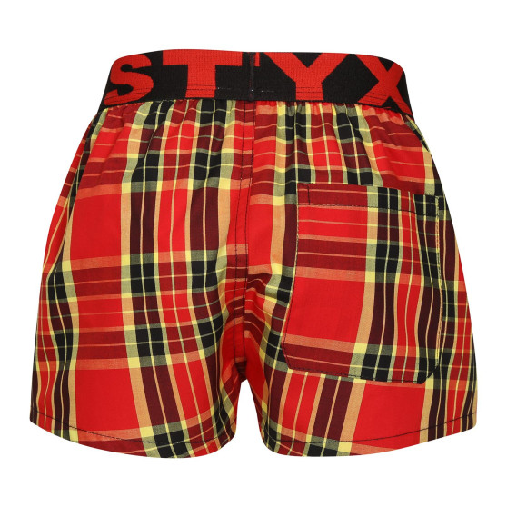 Pantalón corto para niños Styx elástico deportivo multicolor (BJ1014)