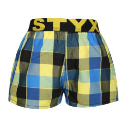 Pantalón corto para niños Styx elástico deportivo multicolor (BJ1015)