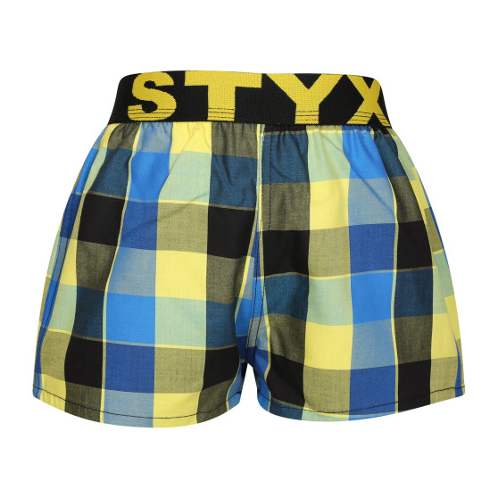 Pantalón corto para niños Styx elástico deportivo multicolor (BJ1015)