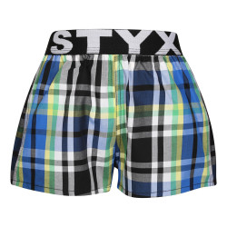 Pantalón corto para niños Styx elástico deportivo multicolor (BJ1017)