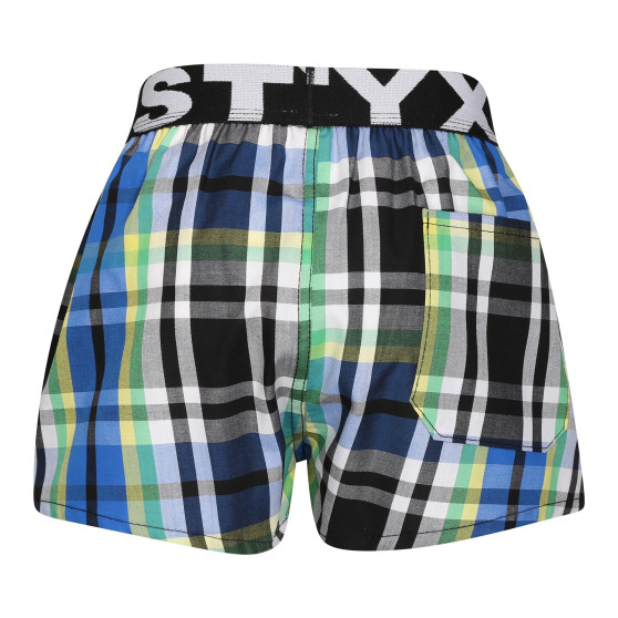 Pantalón corto para niños Styx elástico deportivo multicolor (BJ1017)