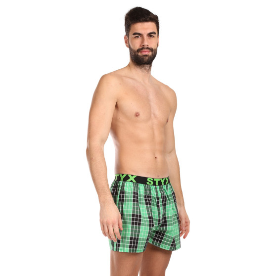 5PACK Calzones de hombre Styx deportivo elástico multicolor (5B102630)