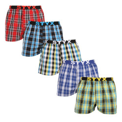 5PACK Calzones de hombre Styx deportivo elástico multicolor (5B102125)