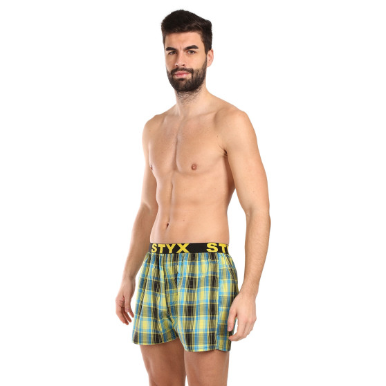 5PACK Calzones de hombre Styx deportivo elástico multicolor (5B102125)