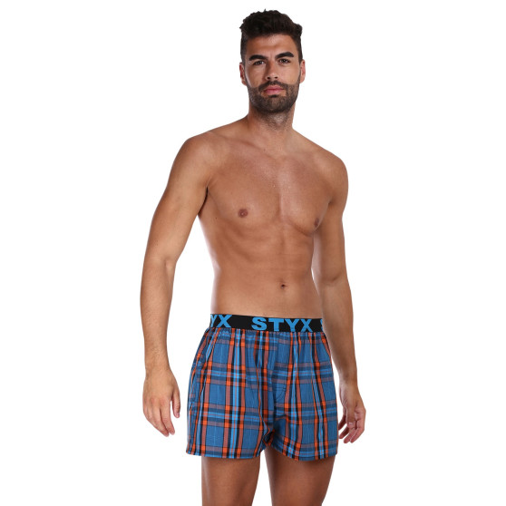 3PACK Calzones de hombre Styx deportivo elástico multicolor (3B100710)