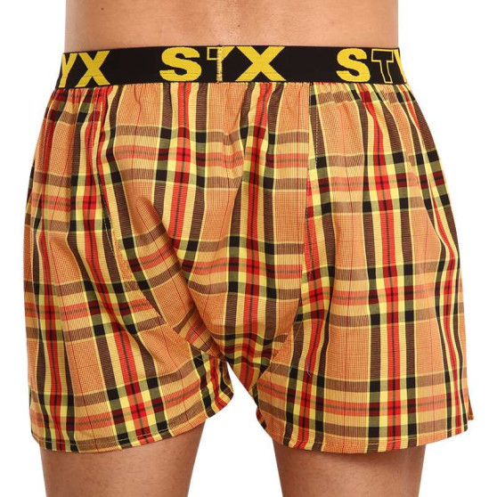 3PACK Calzones de hombre Styx deportivo elástico multicolor (3B092140)