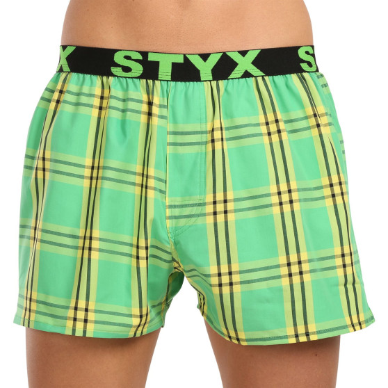 3PACK Calzones de hombre Styx deportivo elástico multicolor (3B100619)