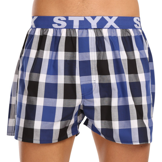 3PACK Calzones de hombre Styx deportivo elástico multicolor (3B100619)