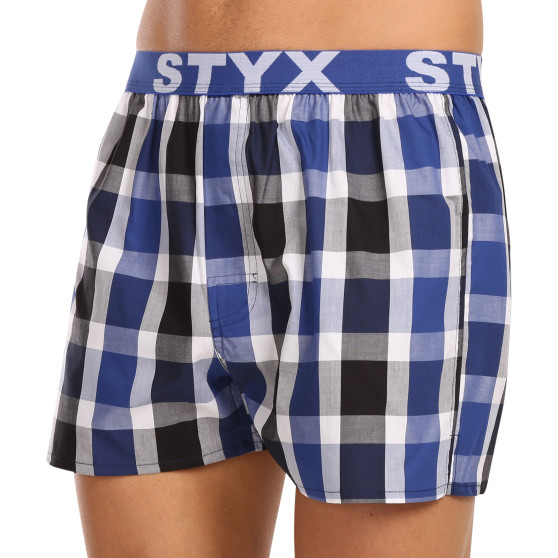 3PACK Calzones de hombre Styx deportivo elástico multicolor (3B100619)