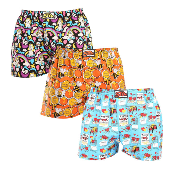 3PACK short hombre Styx art classic goma multicolor (3A11846)